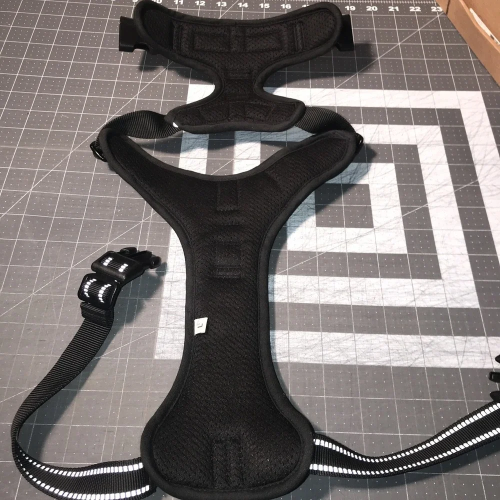 rabbitgoo Dog Pet Harness No-Pull Pet Control Adjustable Reflective Collar Black